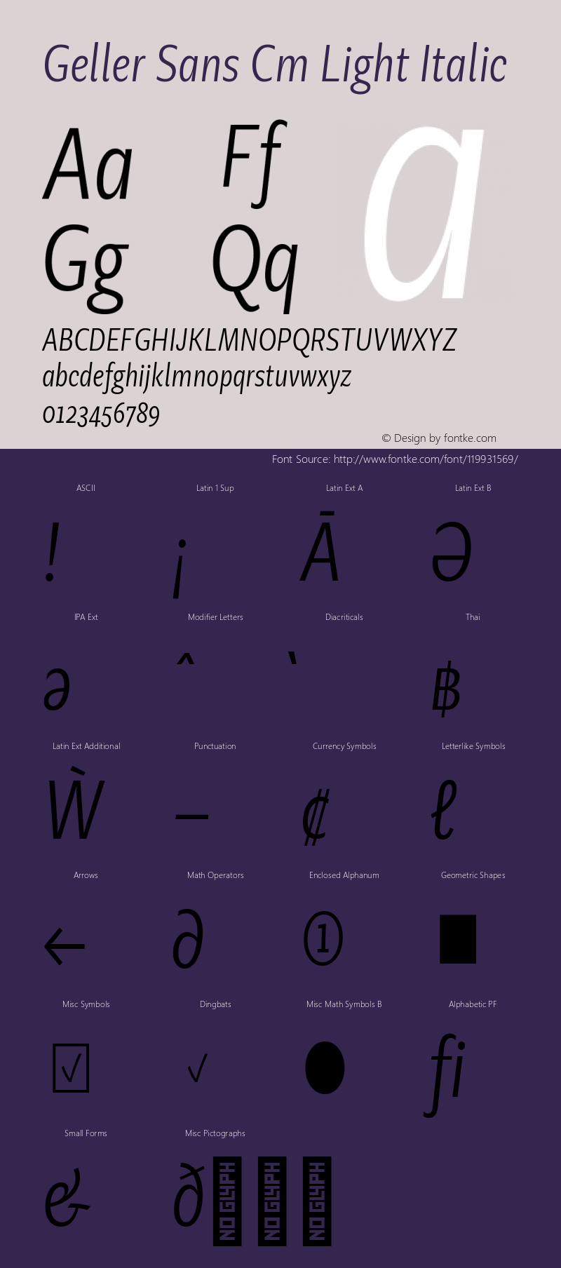 Geller Sans Cm Light Italic 1.000图片样张