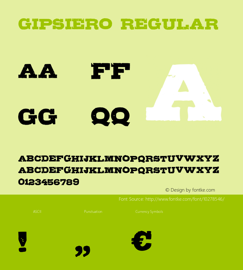 Gipsiero Regular Copyright (c) 2006 by Bumbayo Type Fabrik. All rights reserved. 14.2.2006图片样张