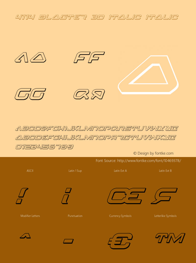 4114 Blaster 3D Italic Italic 001.000图片样张