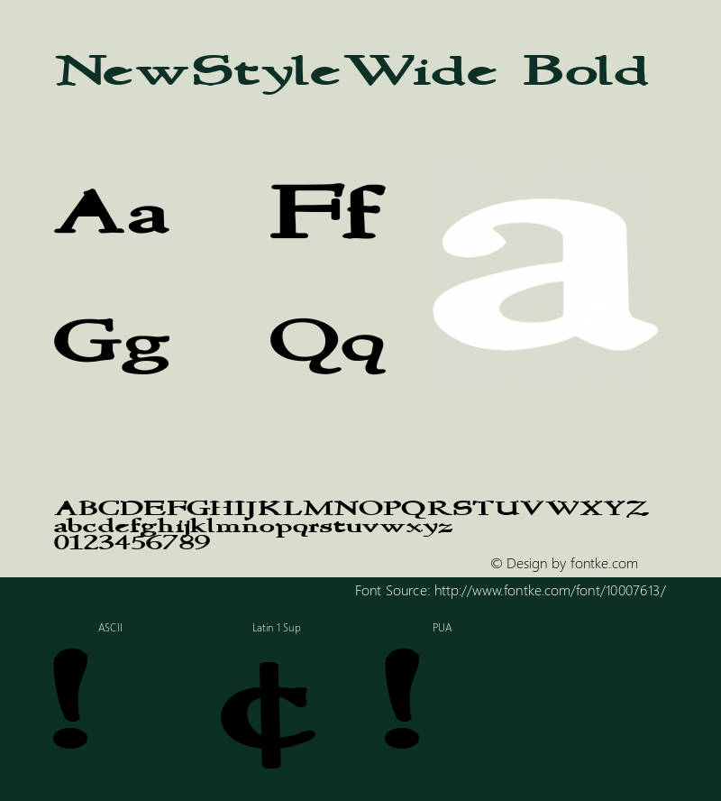 NewStyleWide Bold Version 1.00图片样张