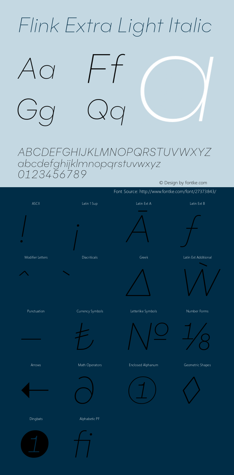 Flink-ExtraLightItalic Version 1.000;PS 001.000;hotconv 1.0.88;makeotf.lib2.5.64775;YWFTv17图片样张