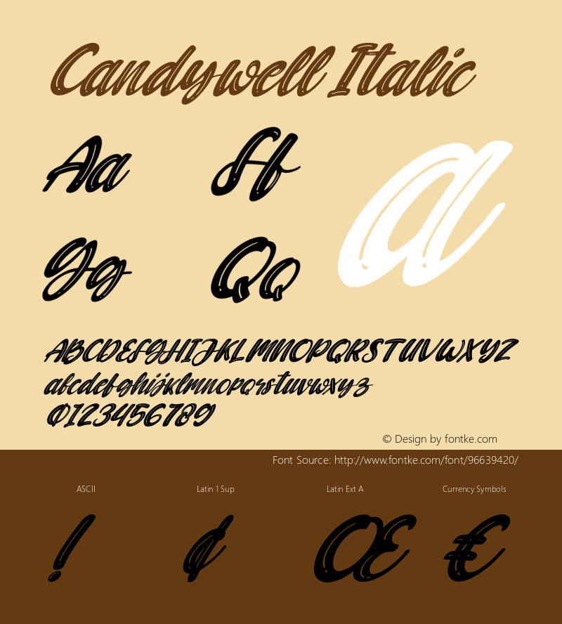 Candywell Italic Version 1.00;October 31, 2020;FontCreator 12.0.0.2563 64-bit图片样张