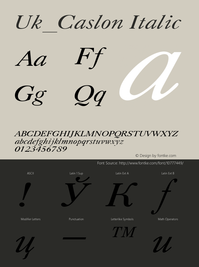 Uk_Caslon Italic 10:10:1966图片样张