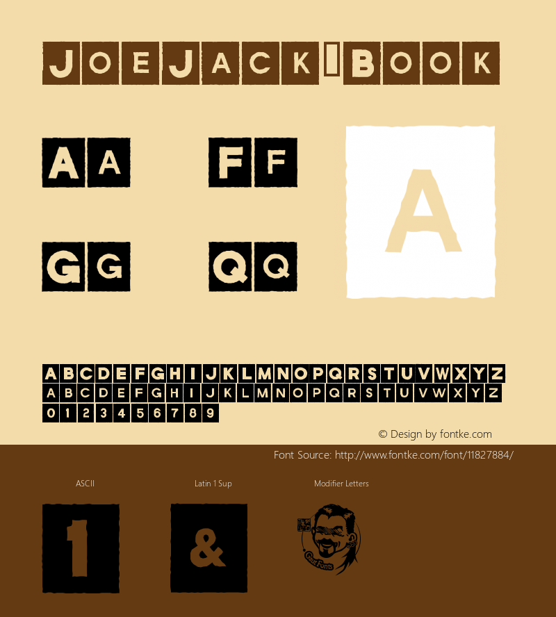 JoeJack Book Version Macromedia Fontograp图片样张