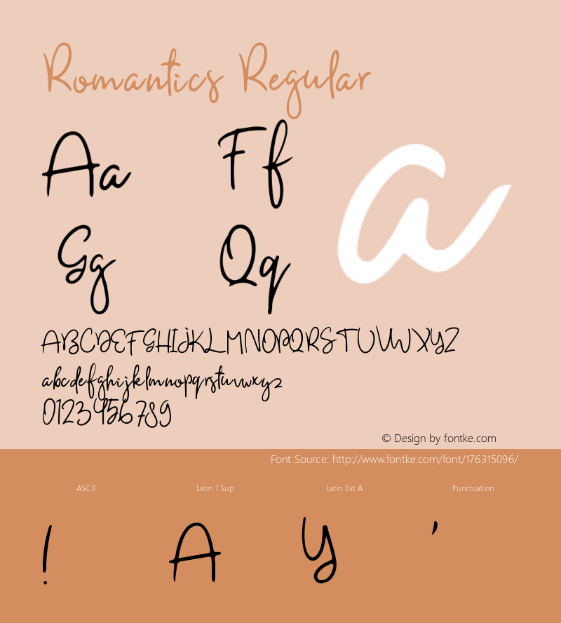 Romantics Version 1.011;Fontself Maker 3.5.1图片样张