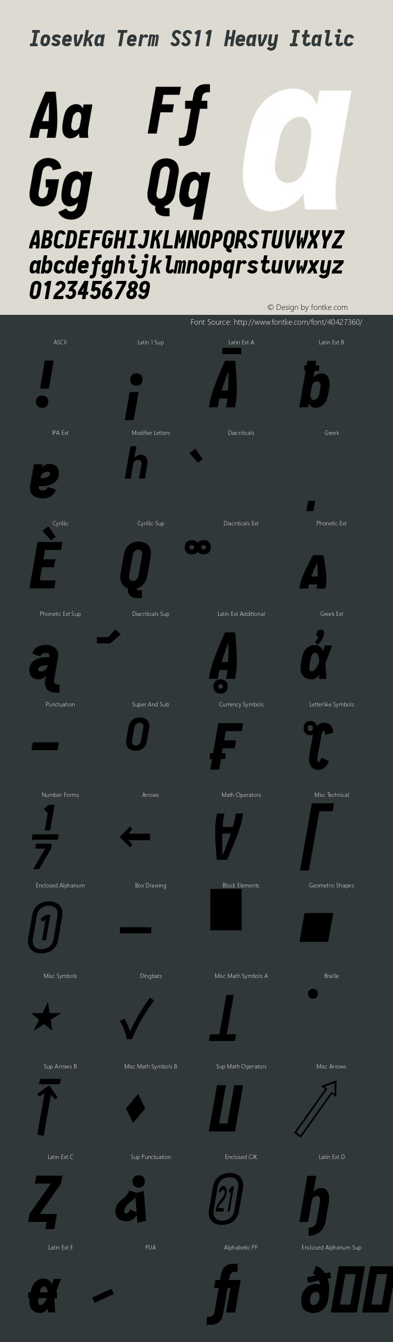 Iosevka Term SS11 Heavy Italic 2.3.0图片样张