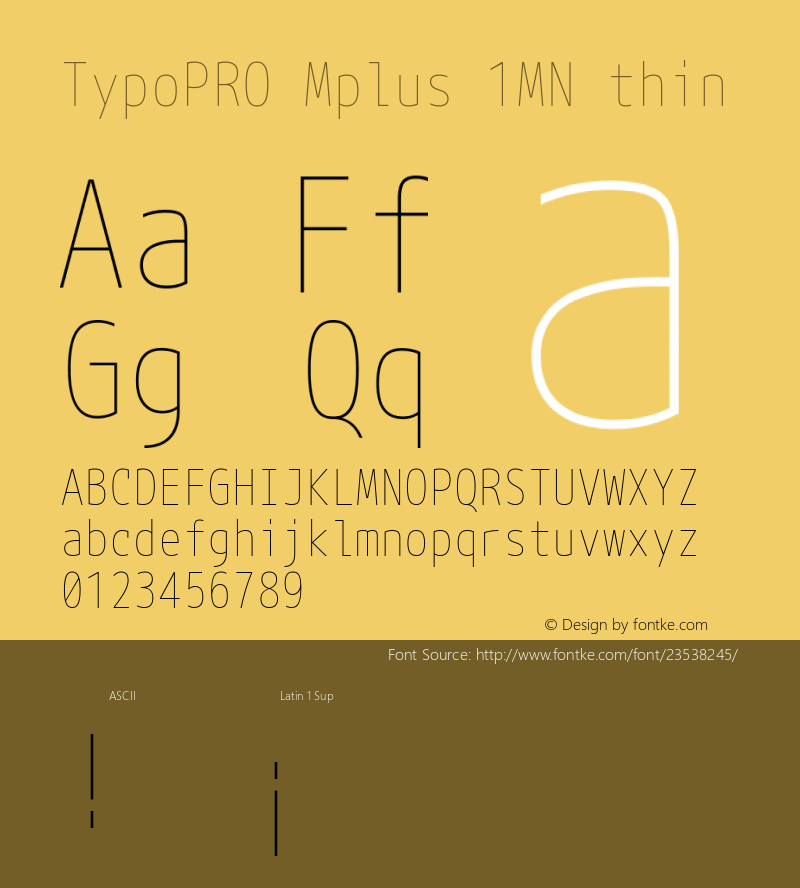 TypoPRO Mplus 1MN thin 图片样张