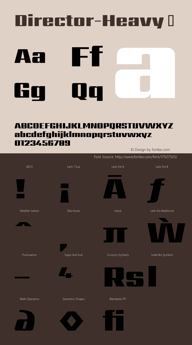 Director-Heavy ☞ Version 1.002;PS 0.200;hotconv 1.0.79;makeotf.lib2.5.61930;com.myfonts.easy.indian-type-foundry.director.heavy.wfkit2.version.4n4Z图片样张