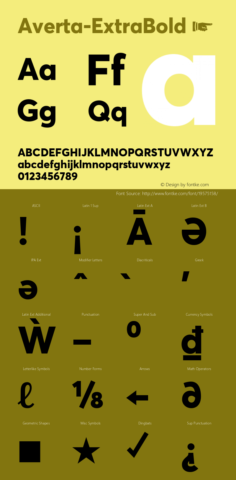 ☞Averta ExtraBold Version 1.002;PS 001.002;hotconv 1.0.70;makeotf.lib2.5.58329;com.myfonts.easy.intelligent-foundry.averta .extra-bold.wfkit2.version.4qmE图片样张