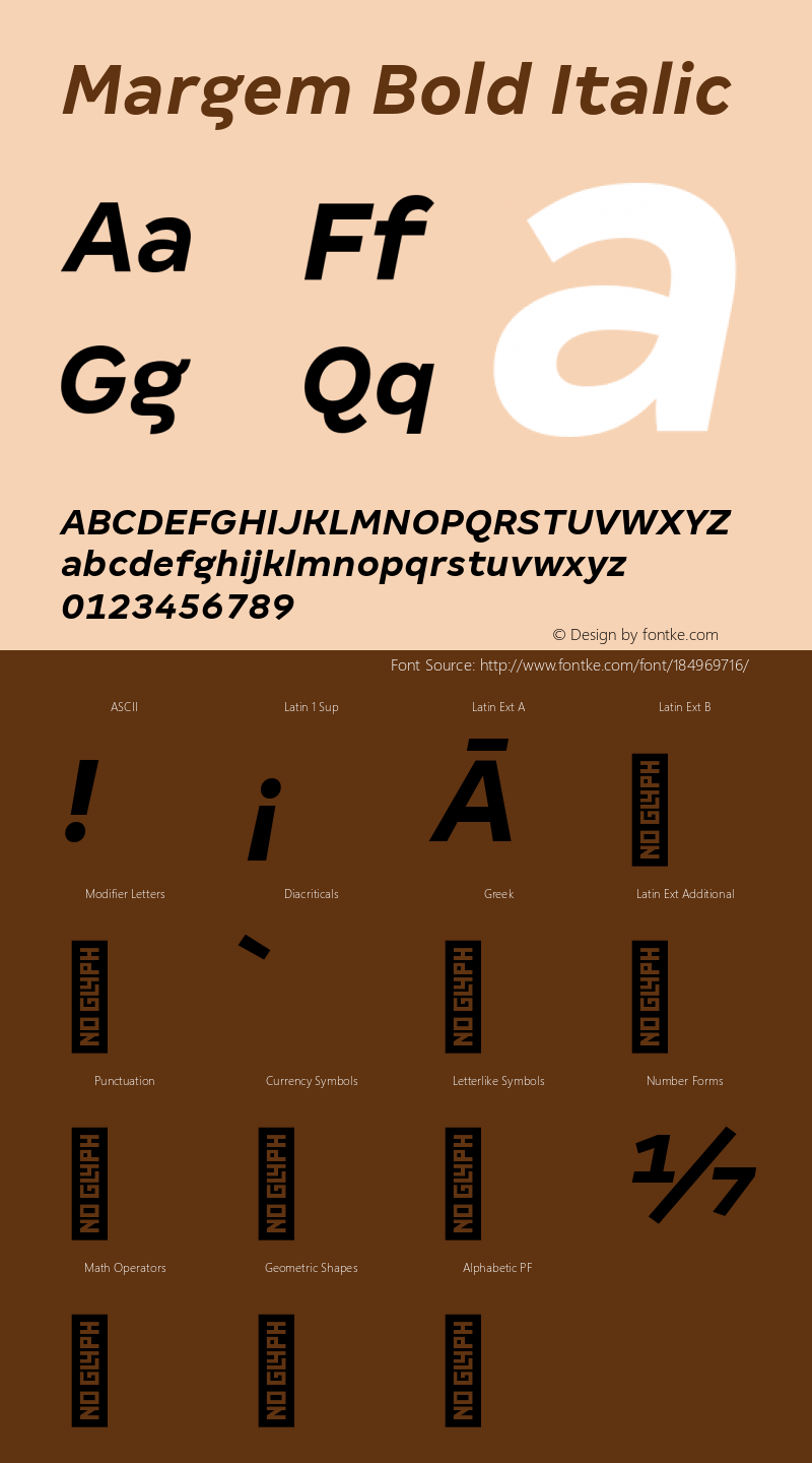 Margem Bold Italic 1.000图片样张