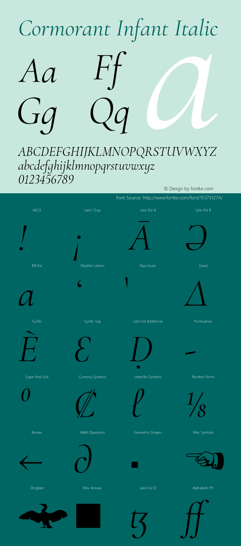 Cormorant Infant Italic Version 3.609图片样张