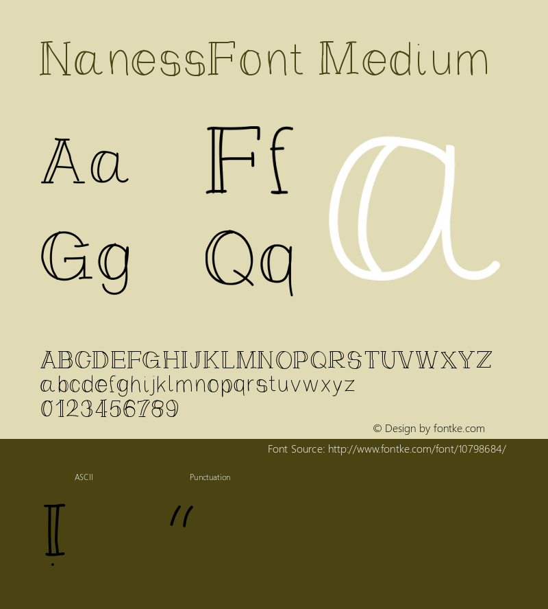 NanessFont Medium Version 001.000图片样张