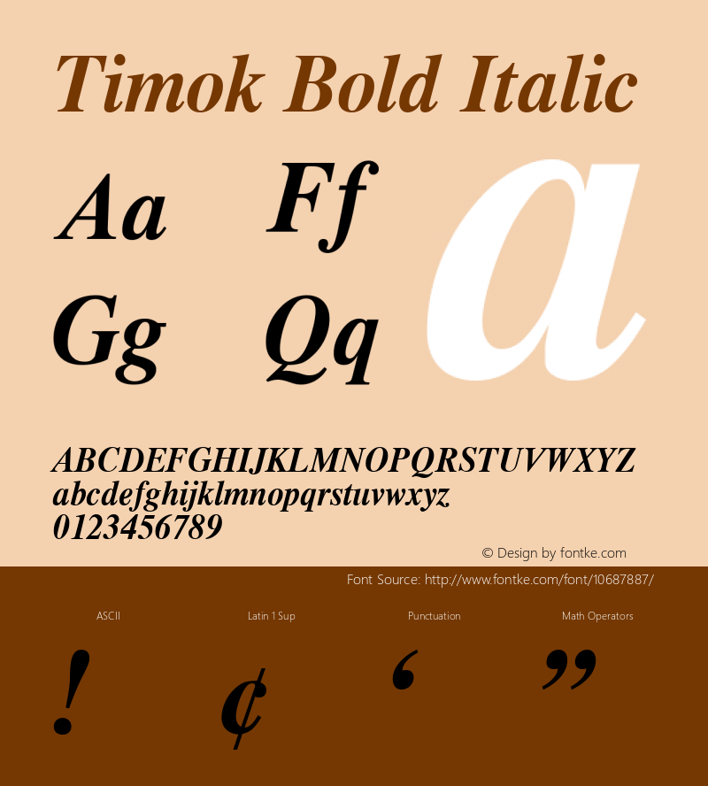 Timok Bold Italic 1.0 Wed Jul 16 14:55:09 1997图片样张