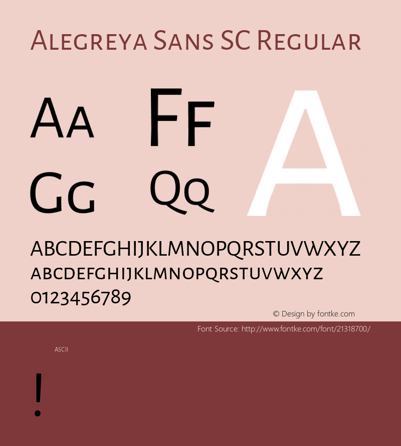 Alegreya Sans SC Regular 图片样张