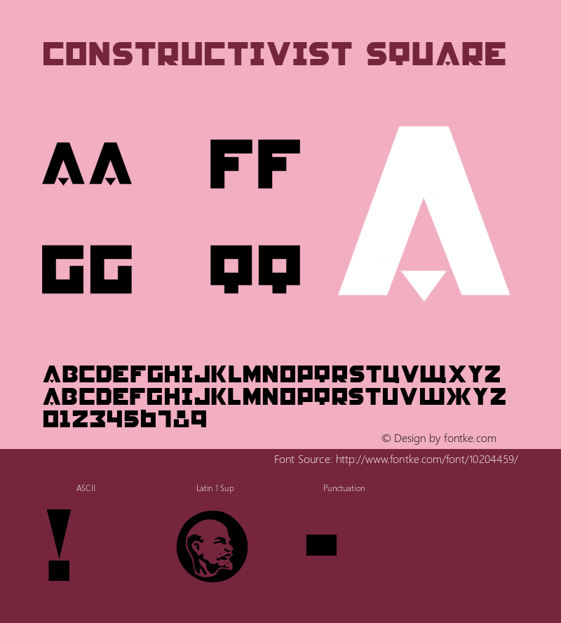Constructivist Square Altsys Fontographer 4.1 8/28/95图片样张