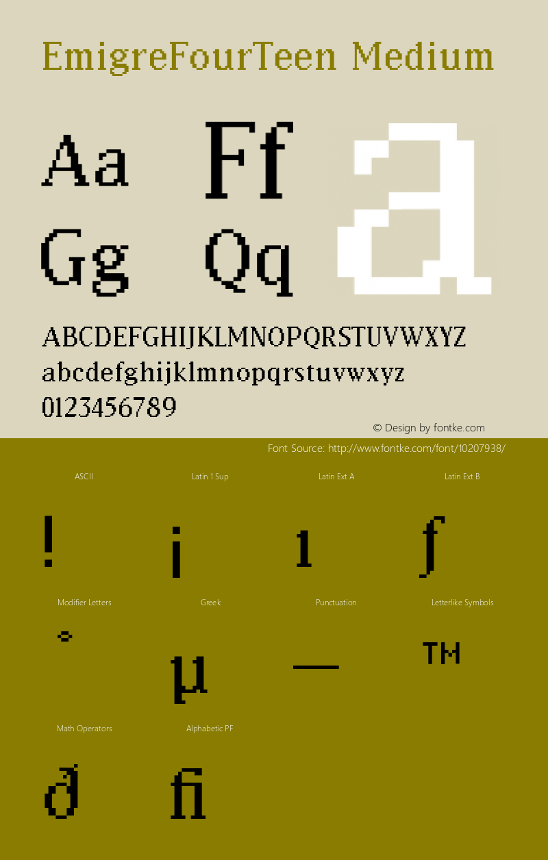 EmigreFourTeen Medium 001.001图片样张