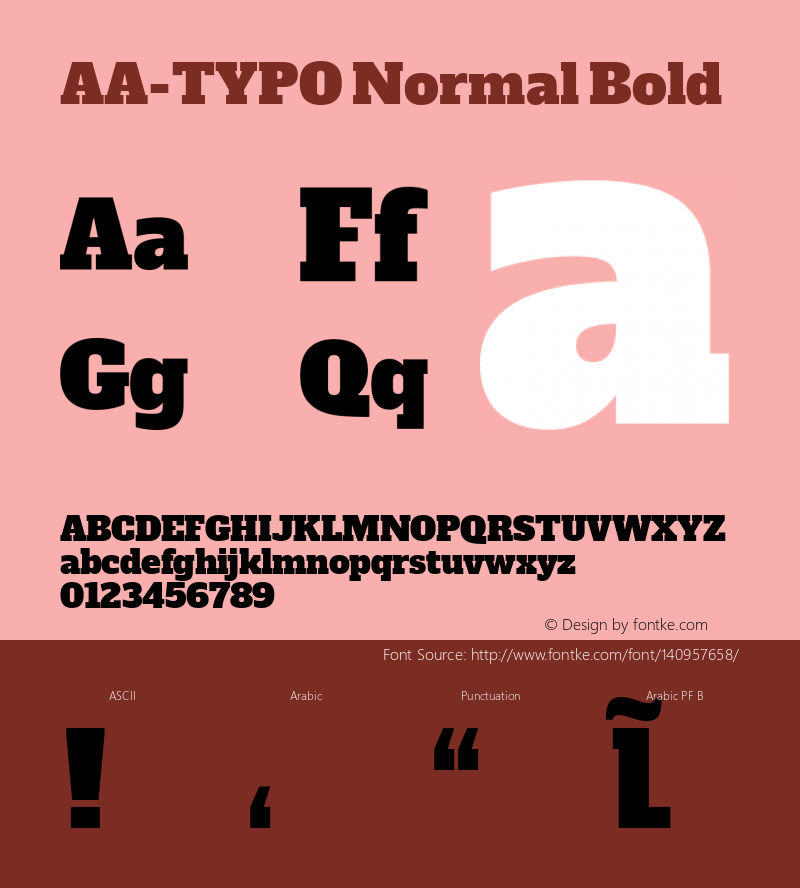 AA-TYPO Normal Bold Version 1.00;November 28, 2019;FontCreator 12.0.0.2547 64-bit图片样张