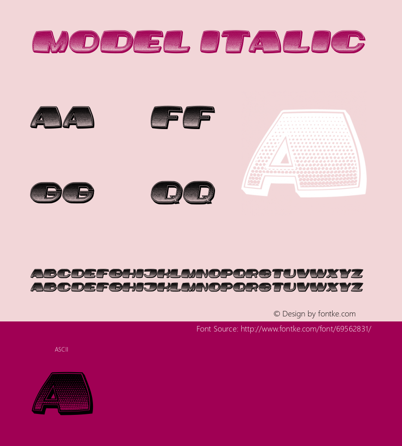 Model Italic Version 1.000图片样张