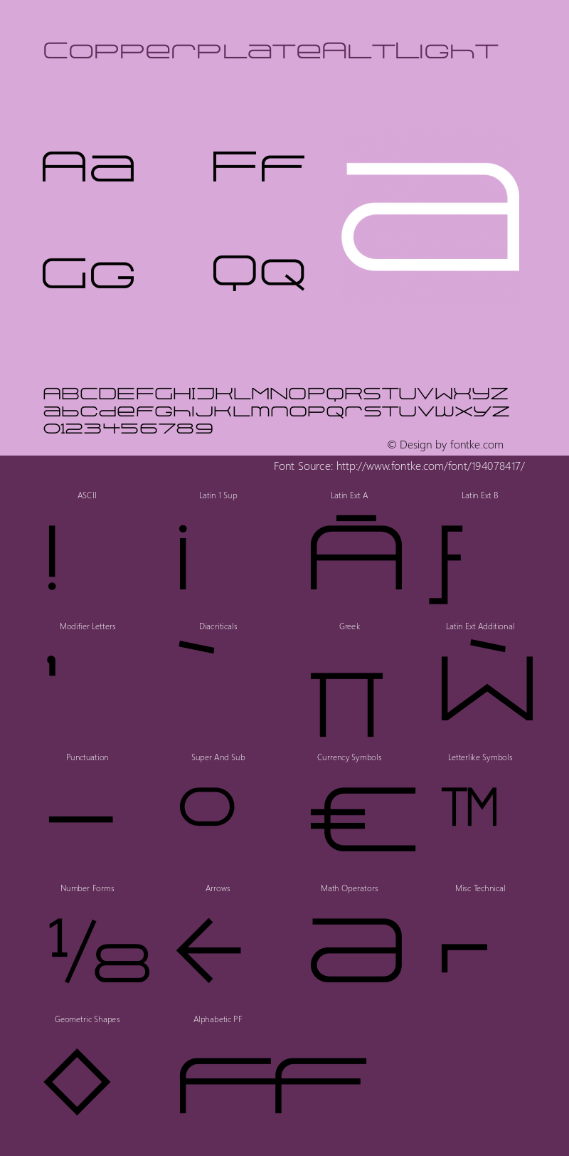 ☞CopperplateAltLight Version 1.000;com.myfonts.wiescherdesign.copperplate-alt.light.wfkit2.3ALr图片样张