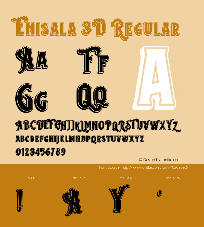 Enisala  3D Version 1.023;Fontself Maker 3.5.1图片样张