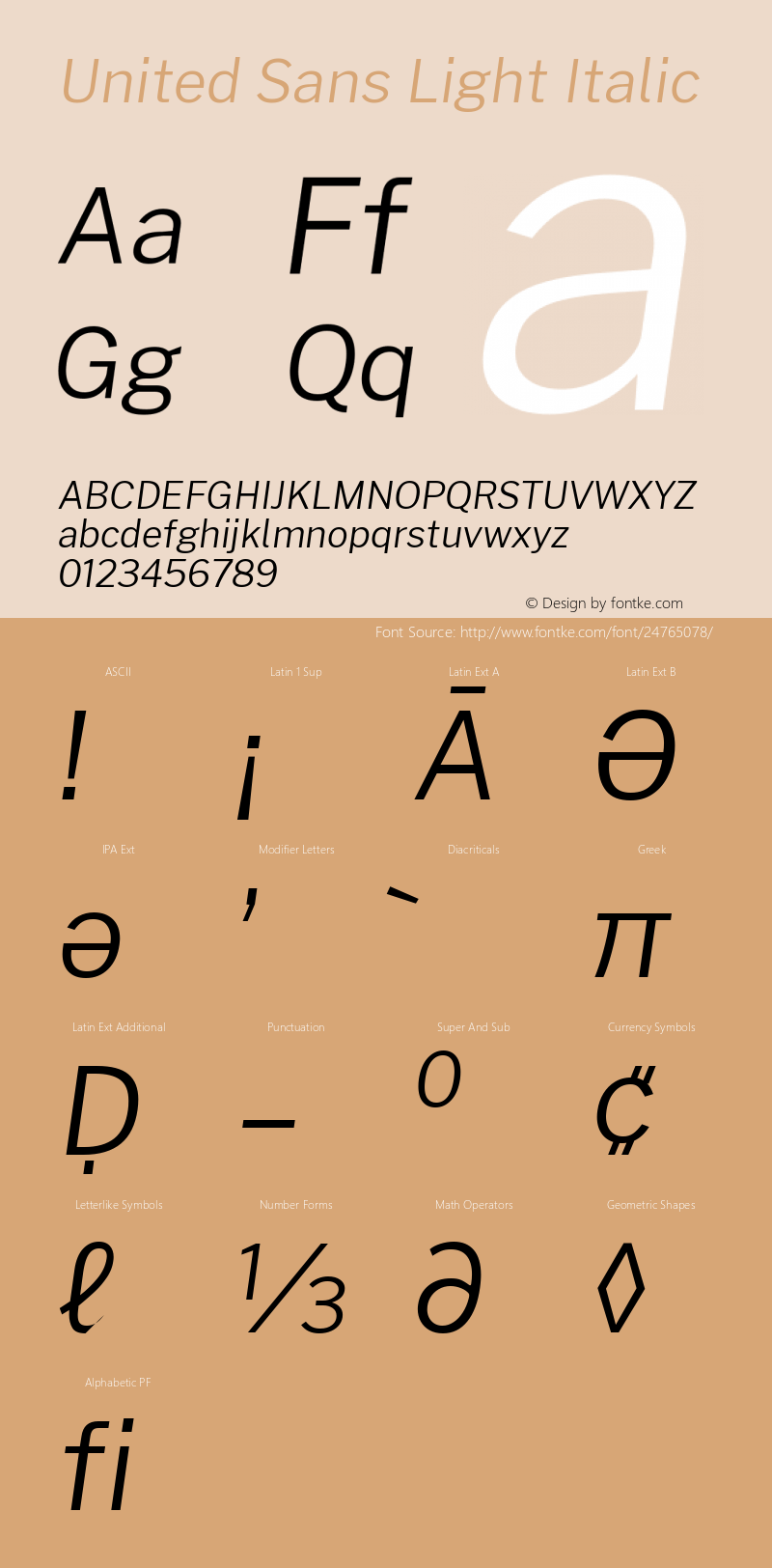 United Sans Light Italic Version 1.000图片样张