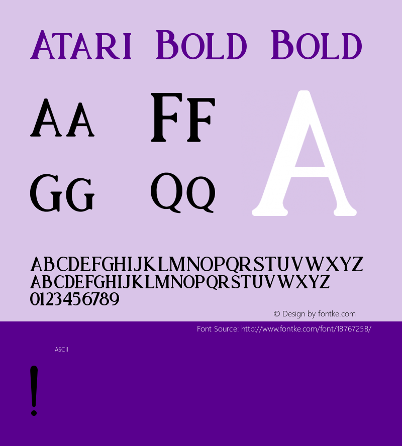 Atari Bold Bold Version 1.000图片样张