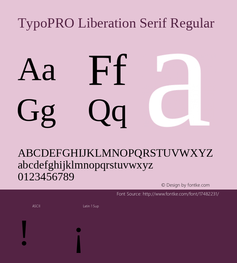 TypoPRO Liberation Serif Regular Version 2.00.1图片样张