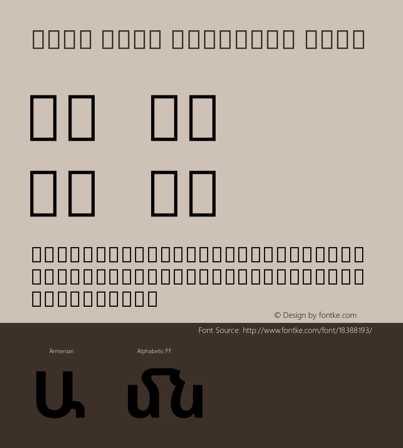 Noto Sans Armenian Bold Version 2.01图片样张