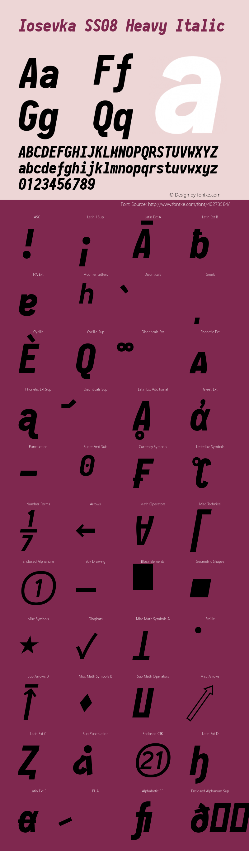 Iosevka SS08 Heavy Italic 2.3.0图片样张