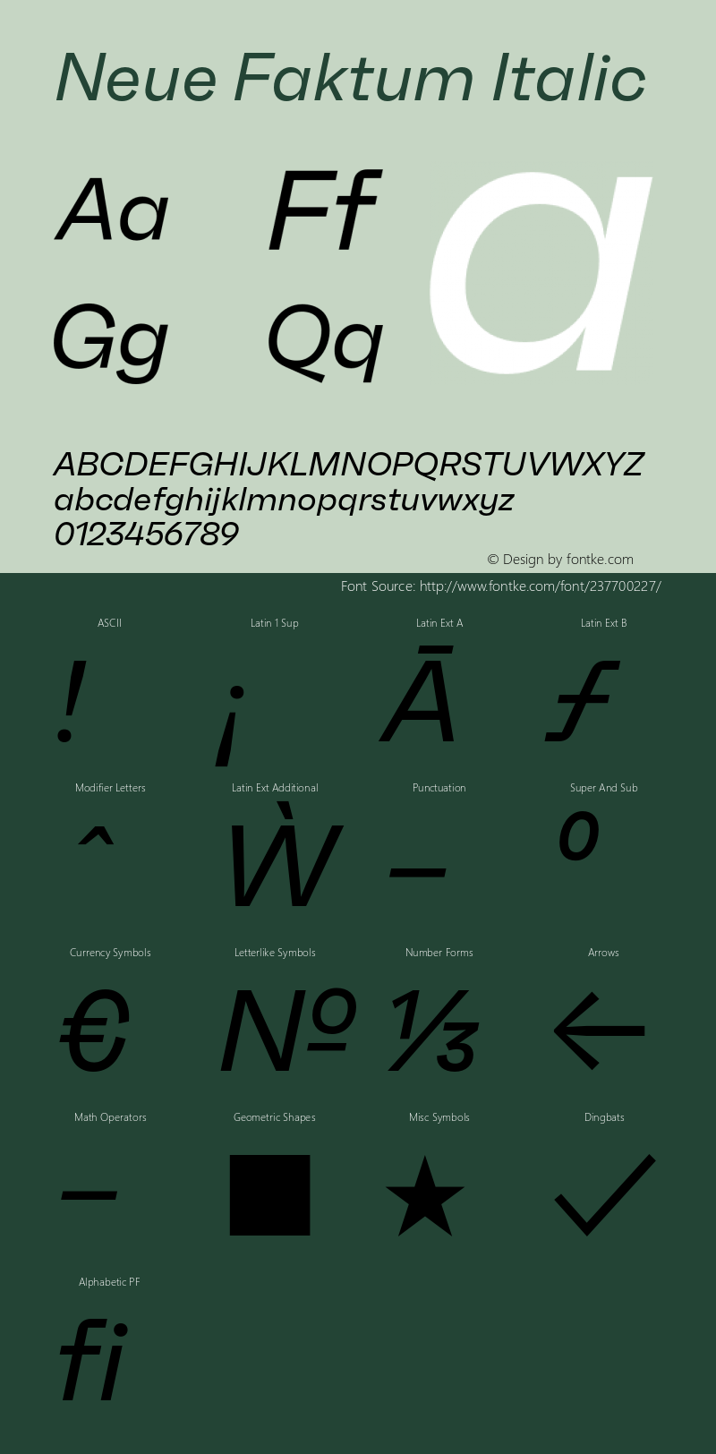 NeueFaktum-Italic Version 1.000图片样张