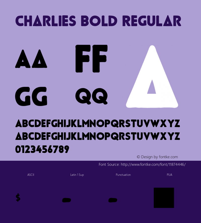 Charlies Bold Regular Version 1.001;PS 001.001;hotconv 1.0.70;makeotf.lib2.5.58329图片样张