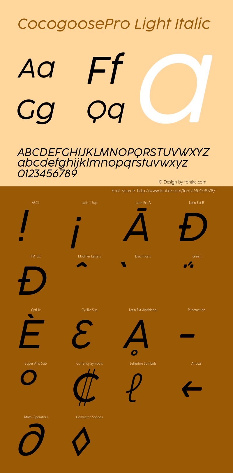 CocogoosePro Light Italic Version 1.000图片样张