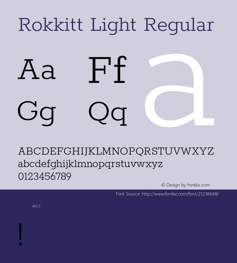 Rokkitt Light Regular 图片样张