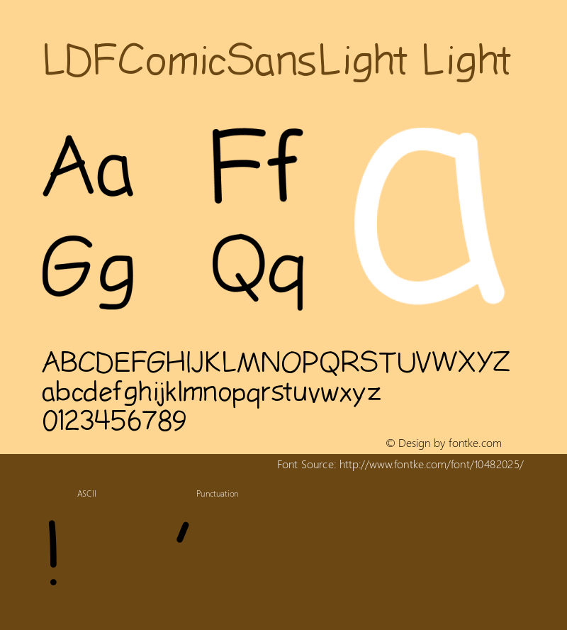 LDFComicSansLight Light Version 001.000图片样张