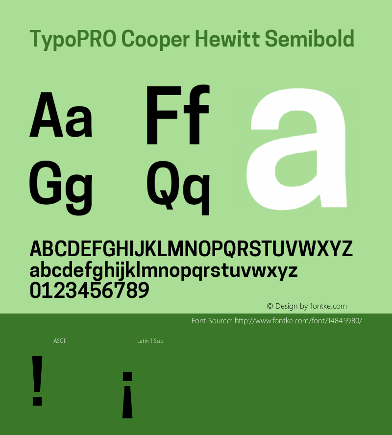 TypoPRO Cooper Hewitt Semibold 1.000图片样张