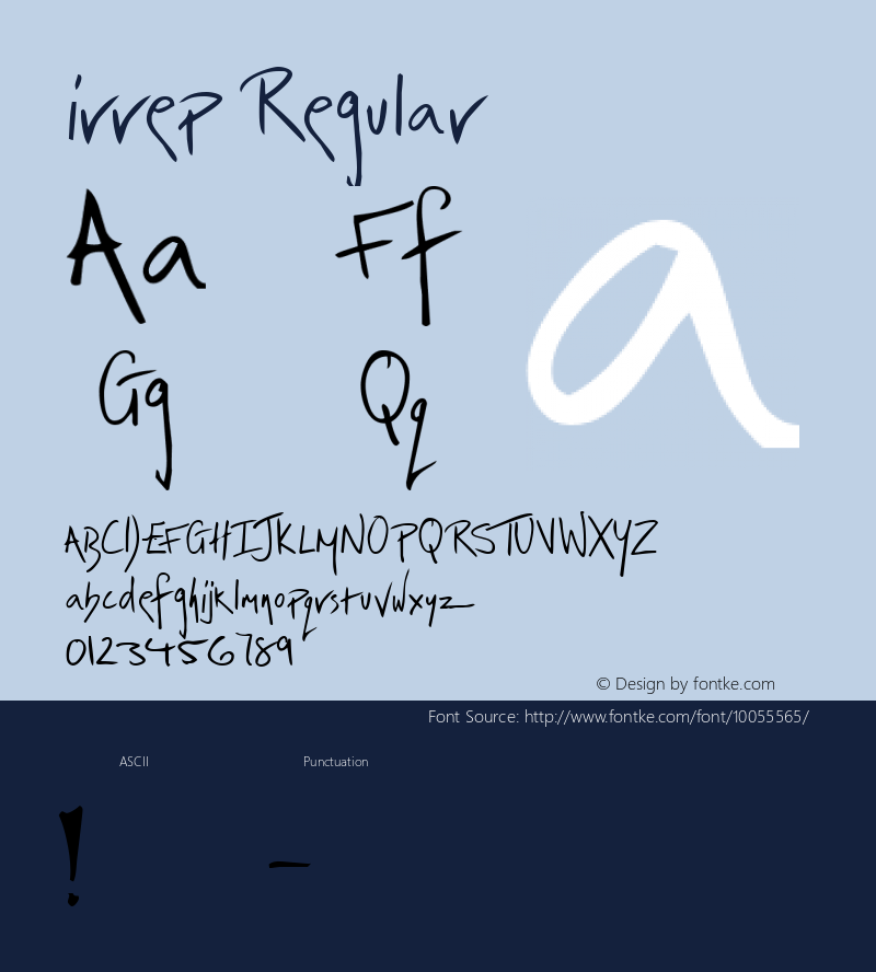 irrep Regular Macromedia Fontographer 4.1 26-08-98图片样张