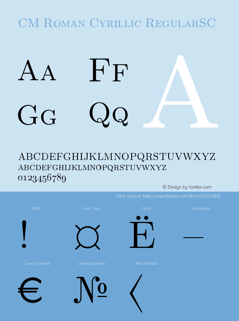 CM Roman Cyrillic RegularSC Version 001.001图片样张