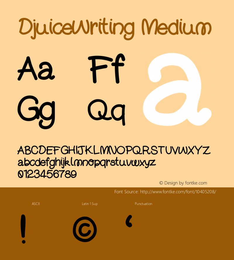 DjuiceWriting Medium Version 001.000图片样张