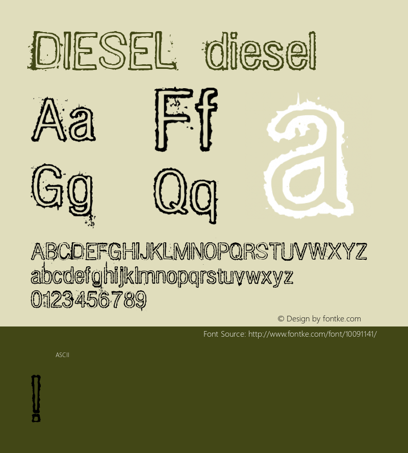 DIESEL diesel Typeface of the Band DIESEL! (www.diesel.art.br)图片样张