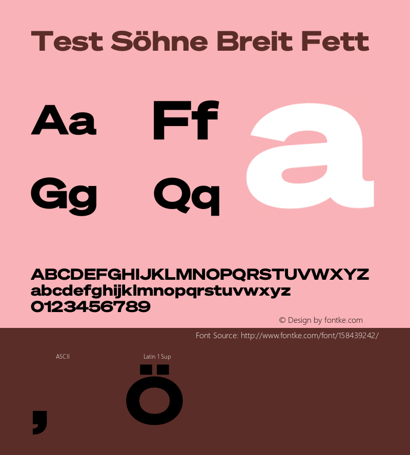 Test Söhne Breit Fett Version 1.108;hotconv 1.0.116;makeotfexe 2.5.65601图片样张