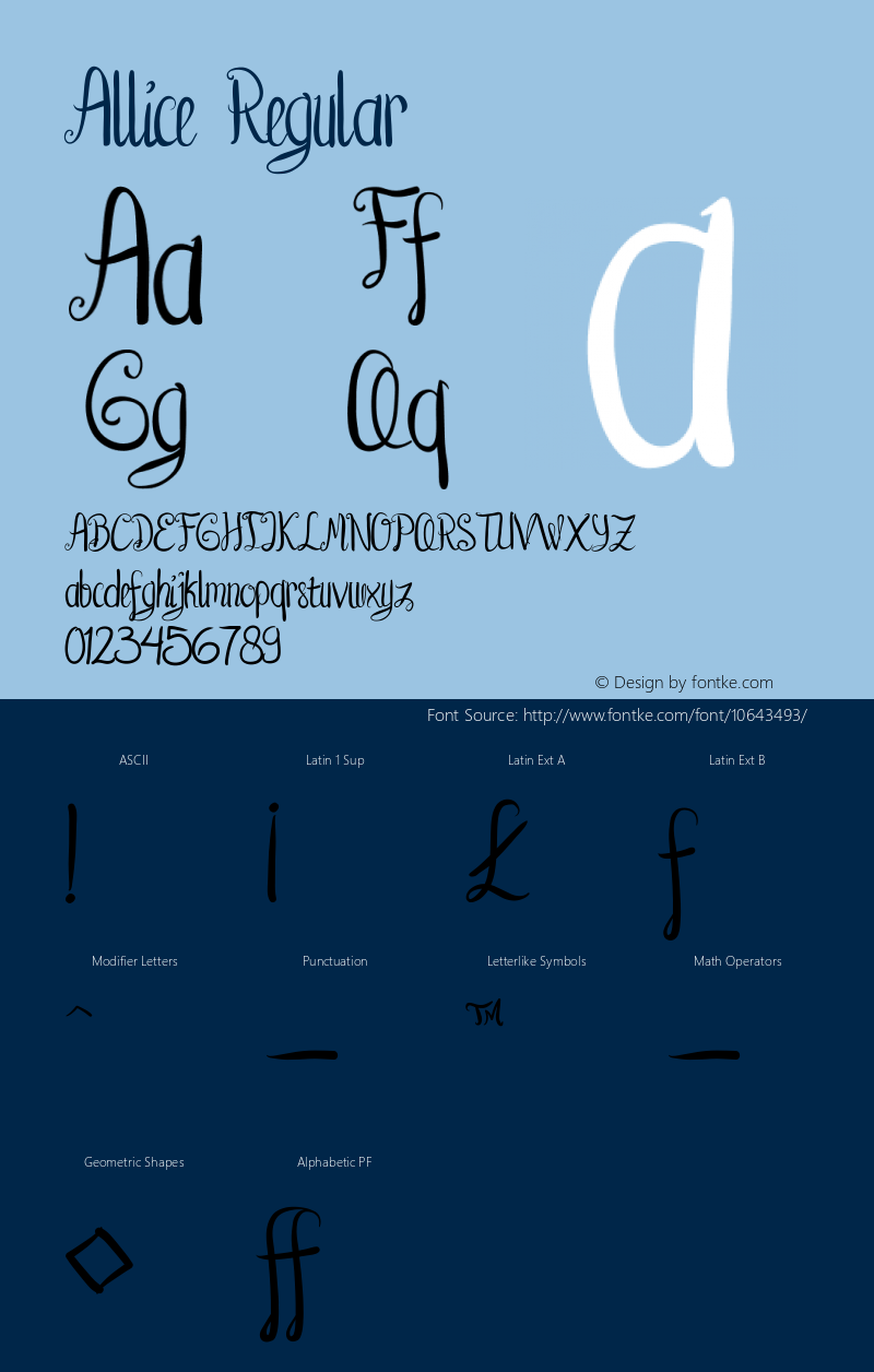Allice Regular Unknown图片样张