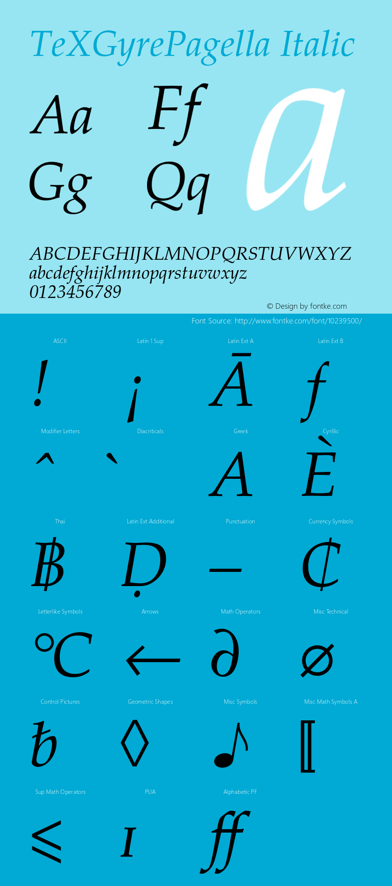 TeXGyrePagella Italic Version 1.011;PS 1.011;hotconv 1.0.49;makeotf.lib2.0.14853图片样张