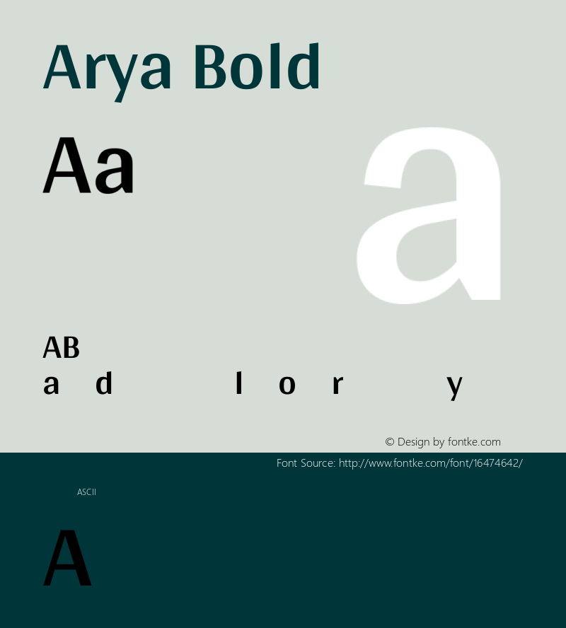 Arya Bold Version 1.001图片样张