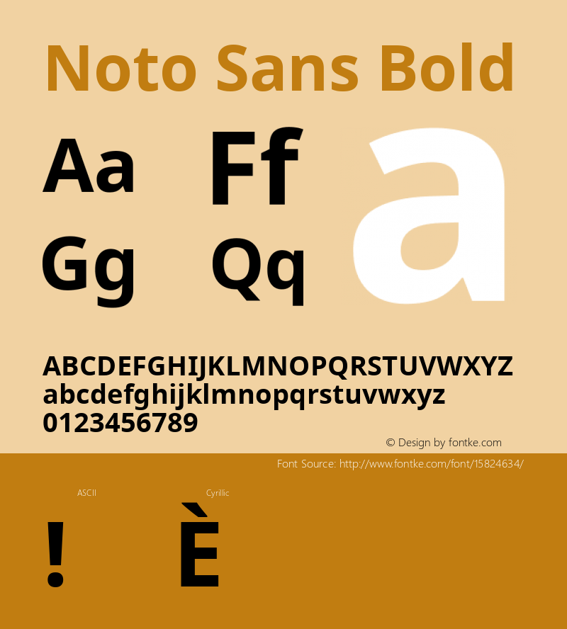 Noto Sans Bold Version 1.04; ttfautohint (v1.4.1)图片样张