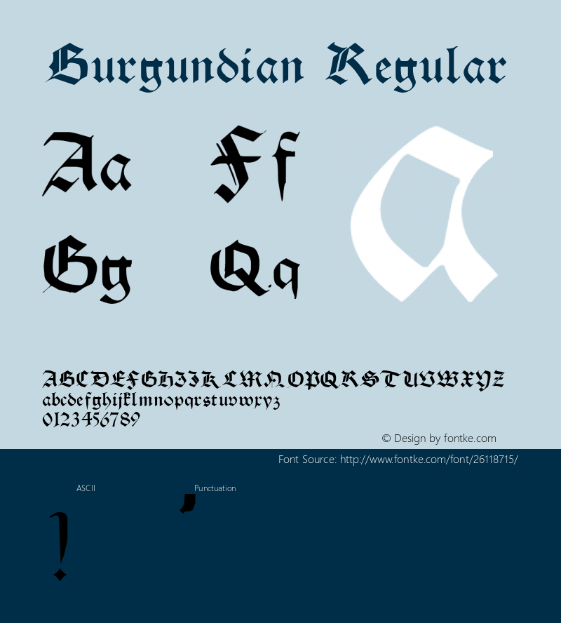 Burgundian Altsys Fontographer 4.0.3 9/20/97图片样张