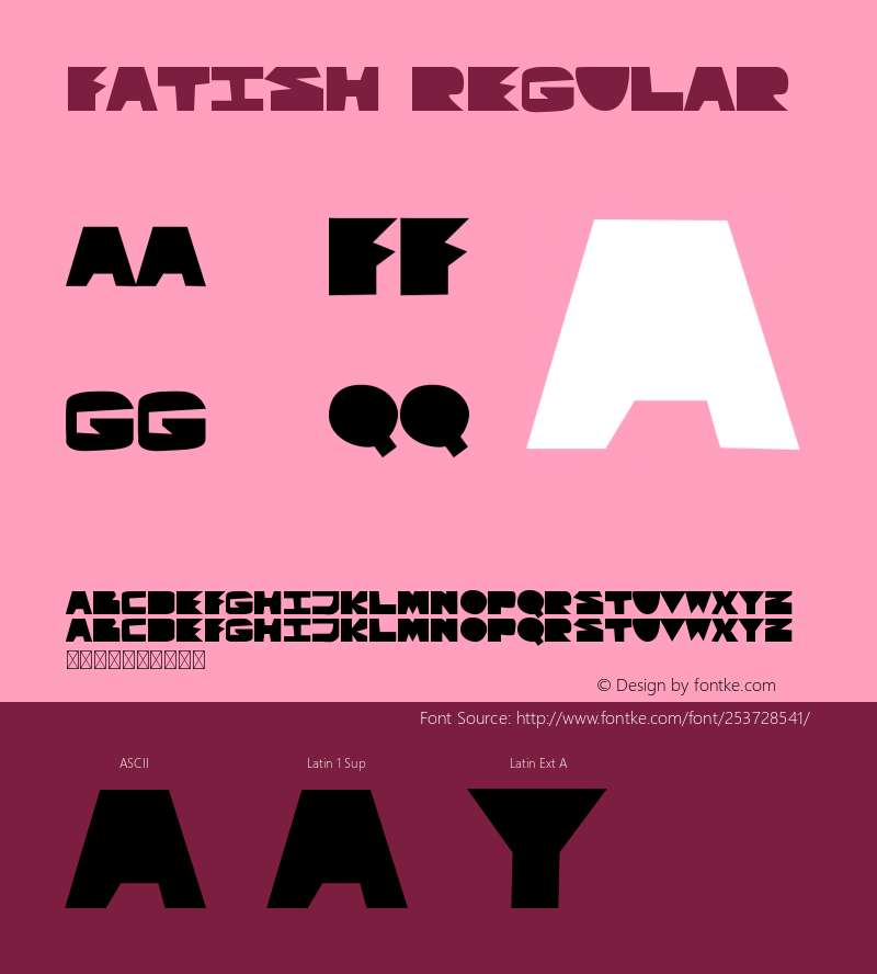 Fatish Version 1.004;Fontself Maker 3.5.8图片样张