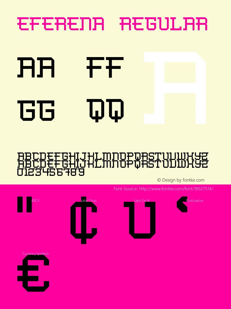 Eferena Regular Version 1.0图片样张