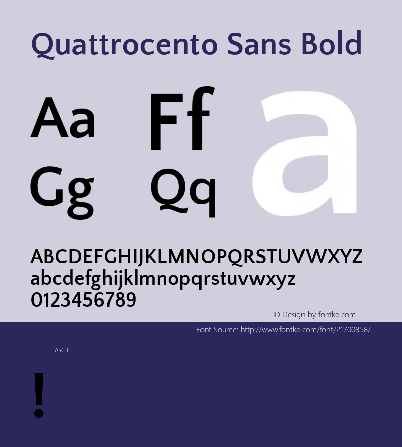 Quattrocento Sans Bold 图片样张