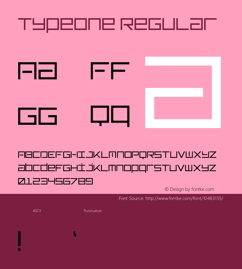 TypeOne Regular Version 1.0图片样张