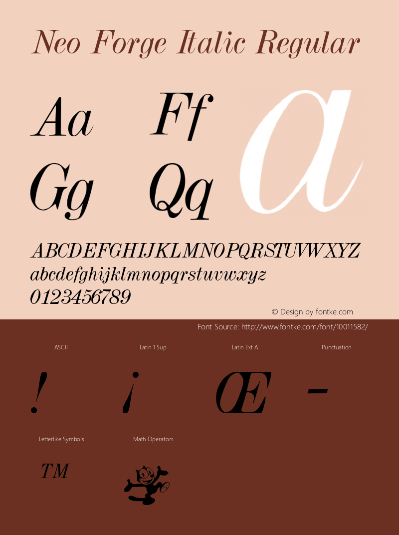 Neo Forge Italic Regular Unknown图片样张